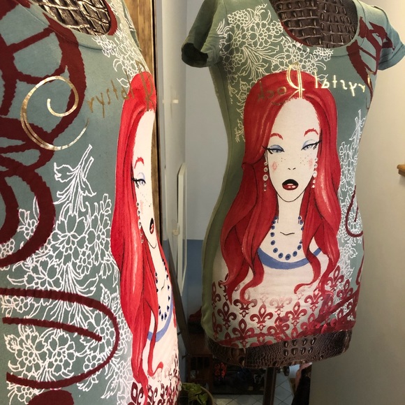 *RARE!* Crystal Rock by Christian Audigier T-Shirt - Picture 4 of 5